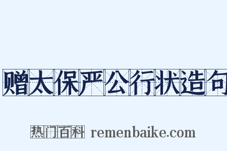 赠太保严公行状造句是什么意思的图片